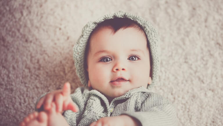 Baby staring at the camera
