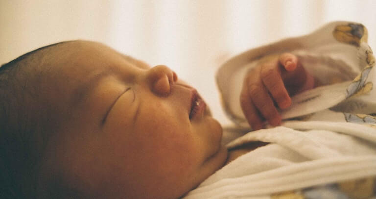 Newborn baby asleep