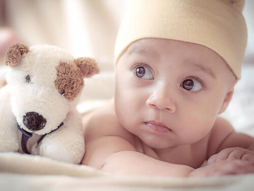 Baby with clear skin and no acne