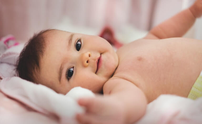 Baby looking at me