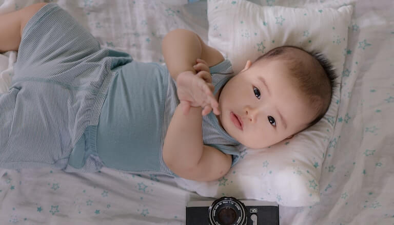 Baby staring at the camera
